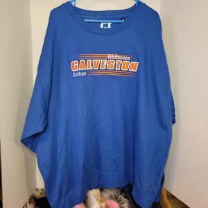 Galveston College Crew Neck Sweatshirt Embroidered Royal Blue - 2XL